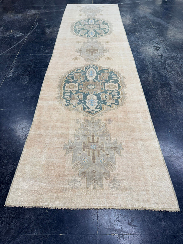 Turkish Vintage Runner Rug 3'2'' x 11'9'' #24887