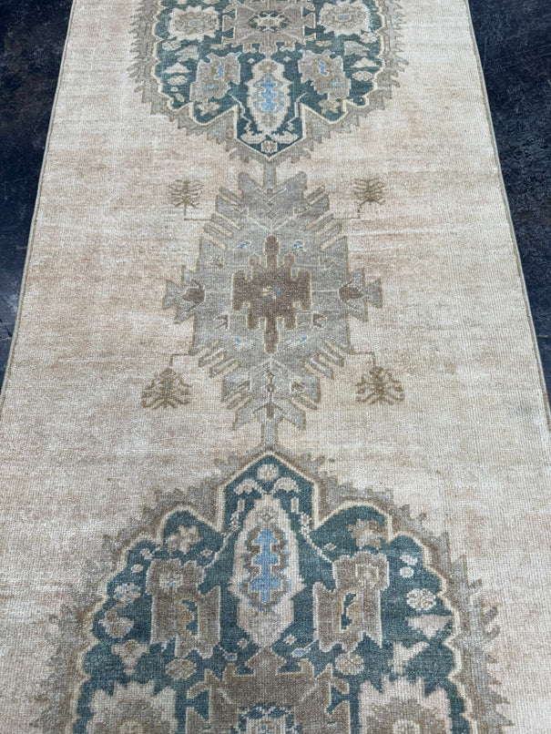 Turkish Vintage Runner Rug 3'2'' x 11'9'' #24887
