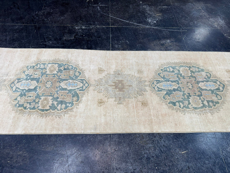 Turkish Vintage Runner Rug 3'2'' x 11'9'' #24887