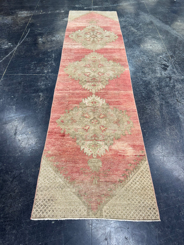 Turkish Vintage Runner Rug 2'6'' x 9'7'' #24882