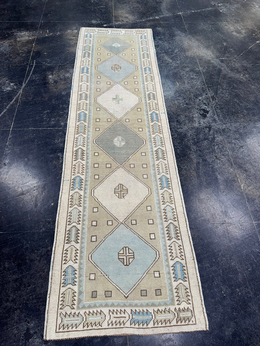 Turkish Vintage Runner Rug 3' x 10'6'' #24884