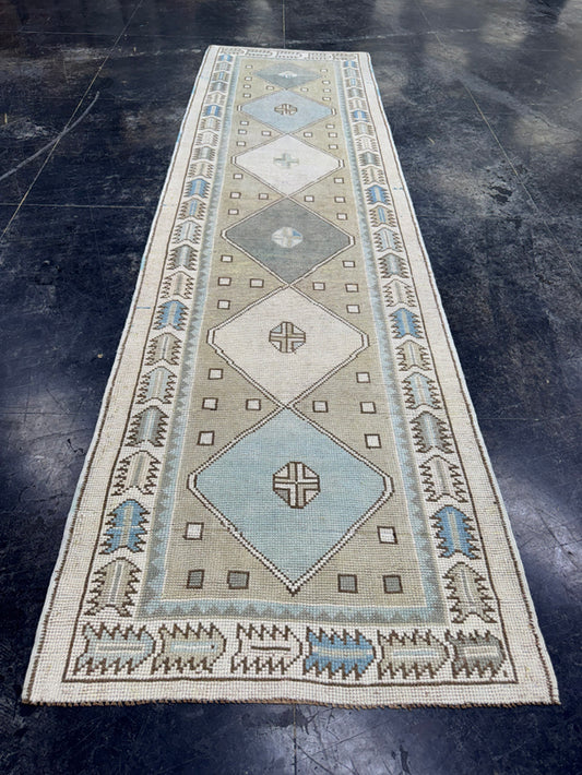 Turkish Vintage Runner Rug 3' x 10'6'' #24884