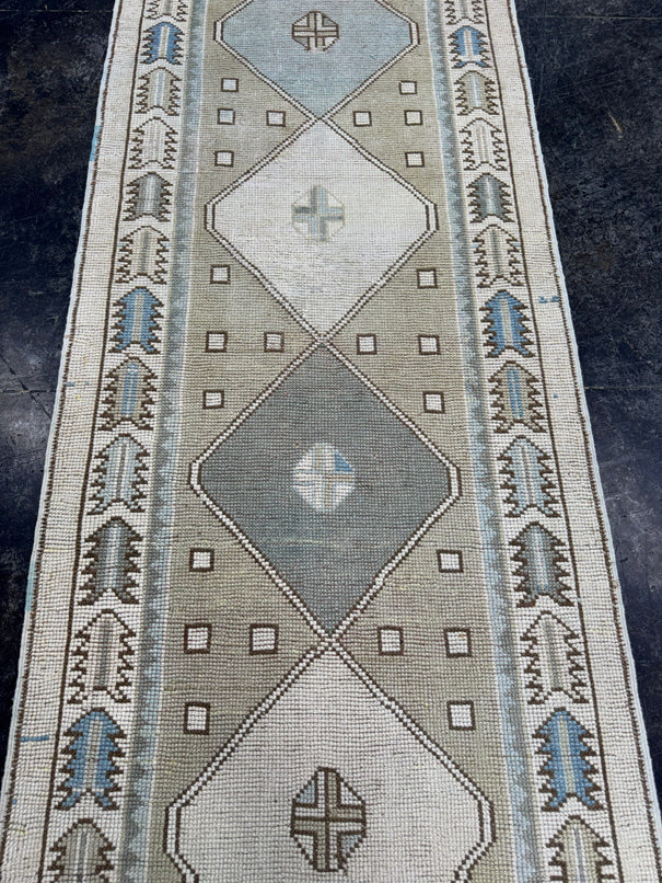 Turkish Vintage Runner Rug 3' x 10'6'' #24884