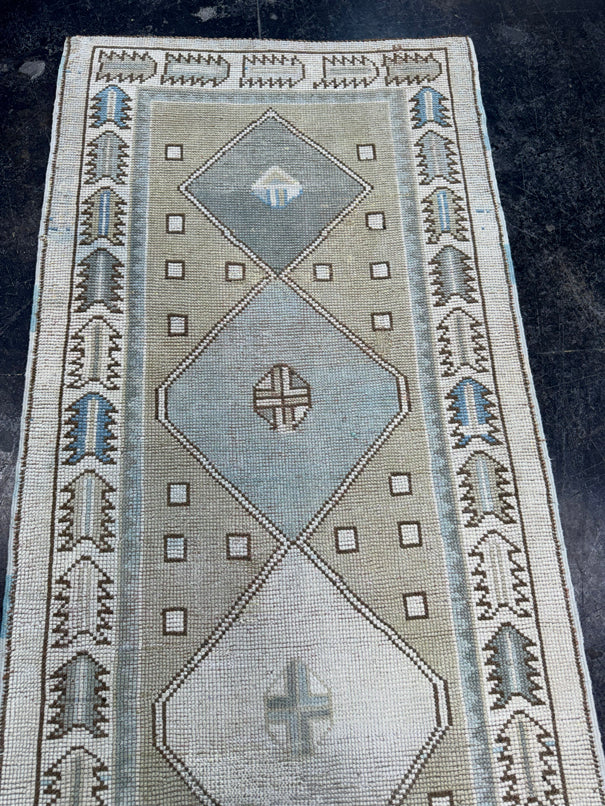 Turkish Vintage Runner Rug 3' x 10'6'' #24884
