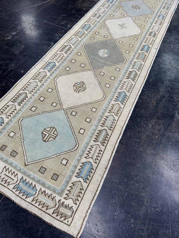 Turkish Vintage Runner Rug 3' x 10'6'' #24884