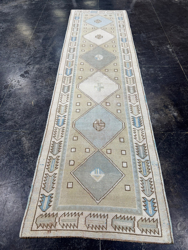 Turkish Vintage Runner Rug 3' x 10'6'' #24884