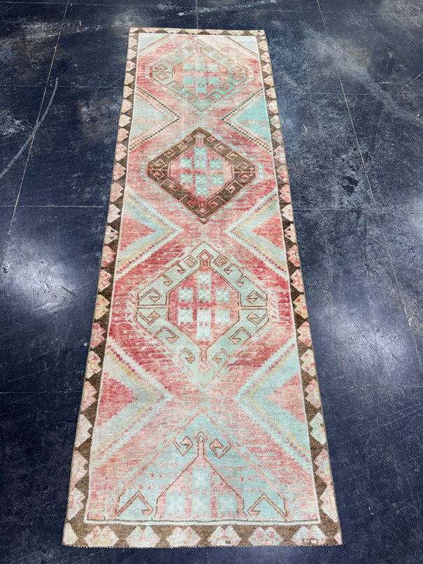 Turkish Vintage Runner Rug 3'1'' x 9'9'' #24879