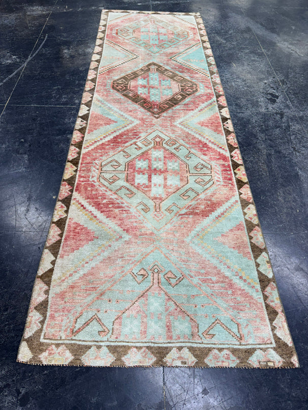 Turkish Vintage Runner Rug 3'1'' x 9'9'' #24879