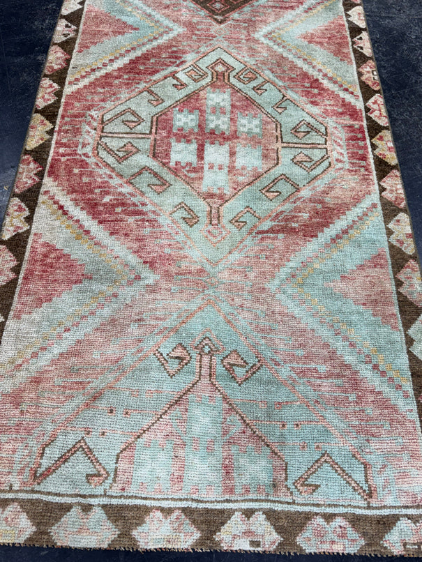 Turkish Vintage Runner Rug 3'1'' x 9'9'' #24879