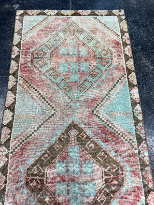 Turkish Vintage Runner Rug 3'1'' x 9'9'' #24879