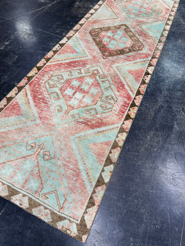 Turkish Vintage Runner Rug 3'1'' x 9'9'' #24879