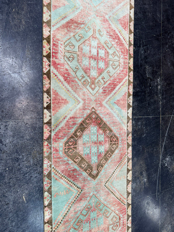 Turkish Vintage Runner Rug 3'1'' x 9'9'' #24879