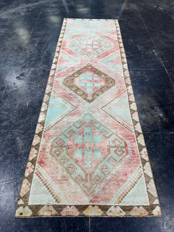 Turkish Vintage Runner Rug 3'1'' x 9'9'' #24879