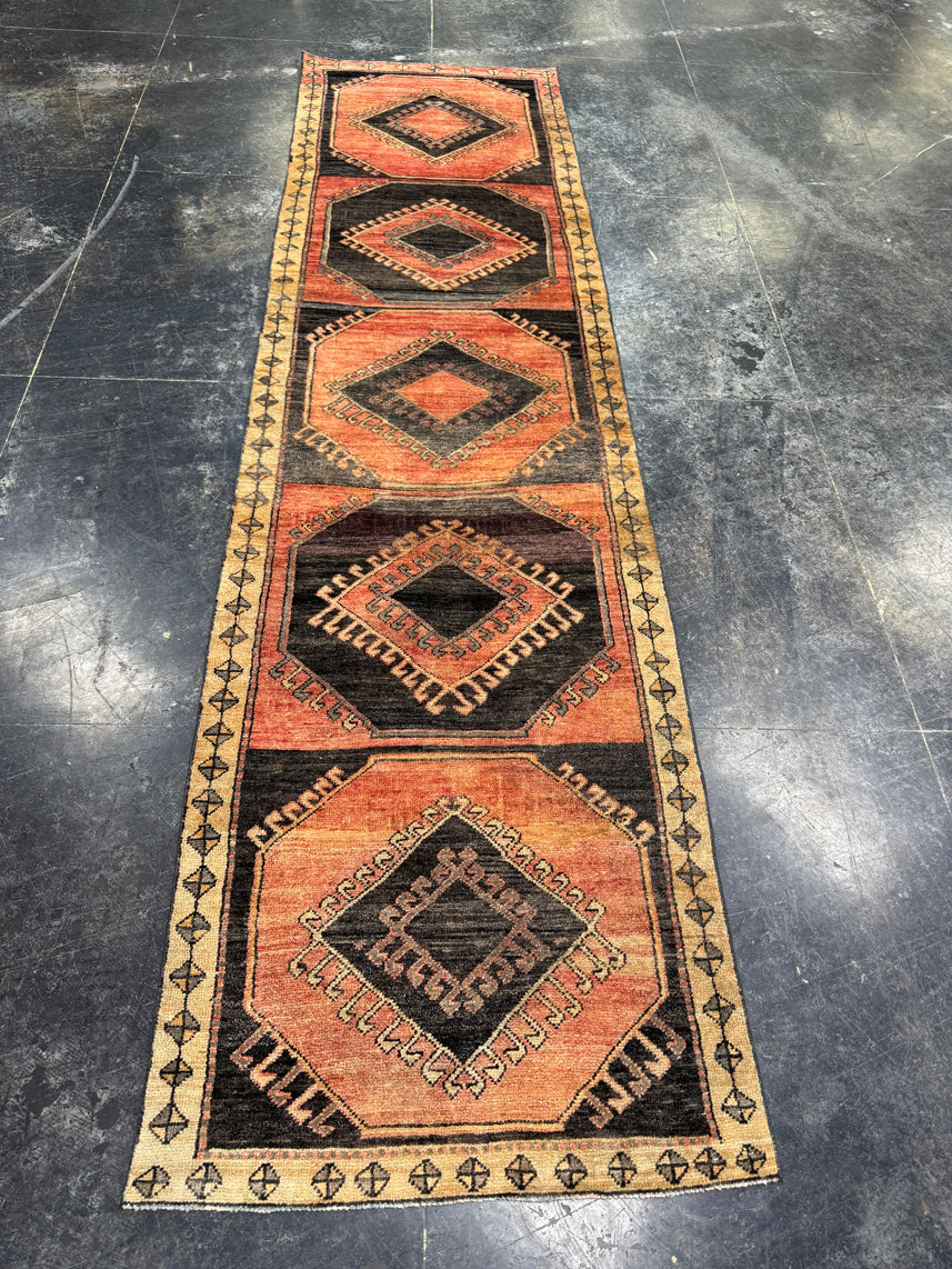 Turkish Vintage Runner Rug 2'11'' x 10'11'' #24880