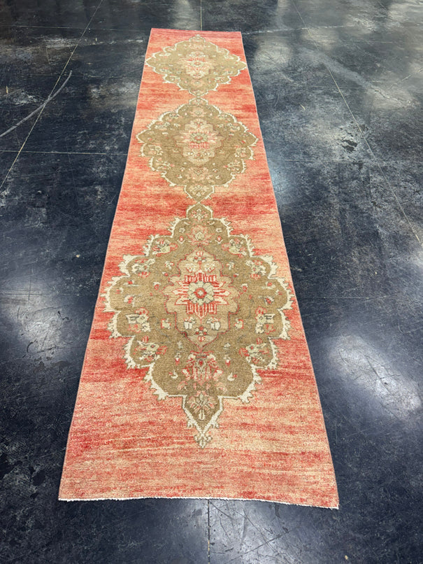 Turkish Vintage Runner Rug 2'4'' x 11'4'' #24877