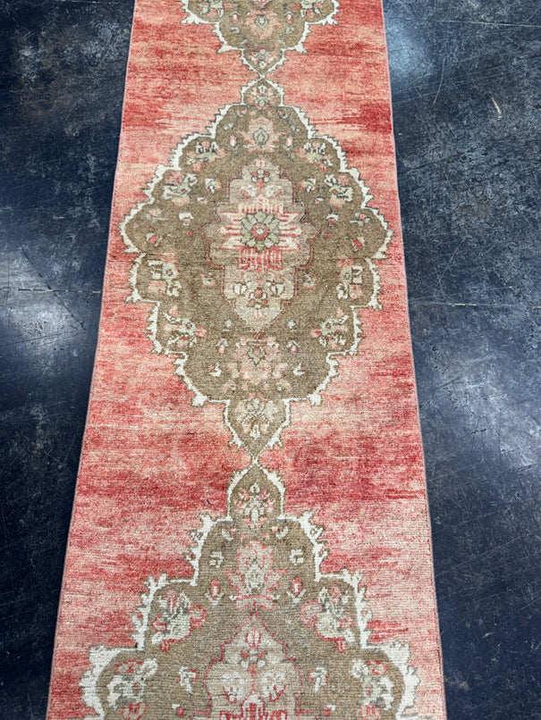 Turkish Vintage Runner Rug 2'4'' x 11'4'' #24877
