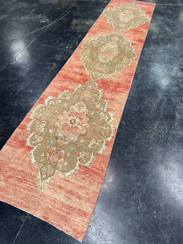 Turkish Vintage Runner Rug 2'4'' x 11'4'' #24877