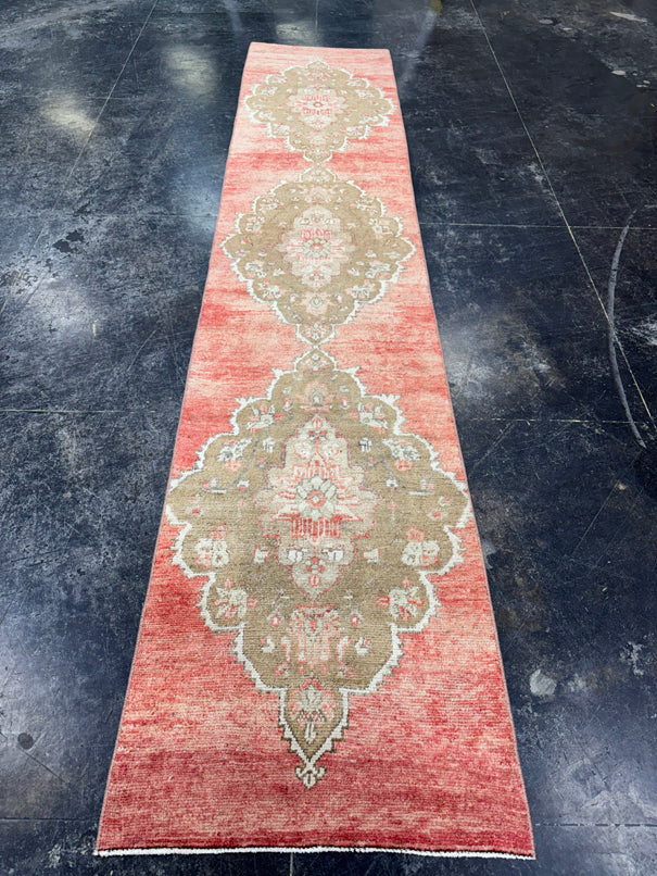 Turkish Vintage Runner Rug 2'4'' x 11'4'' #24877