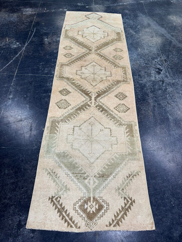 Turkish Vintage Runner Rug 3' x 10'1'' #24878