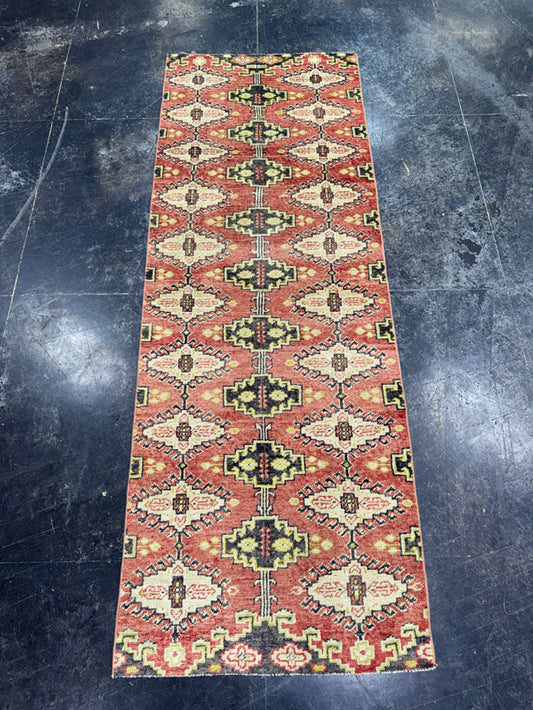 Turkish Vintage Runner Rug 3' x 8'4'' #24868
