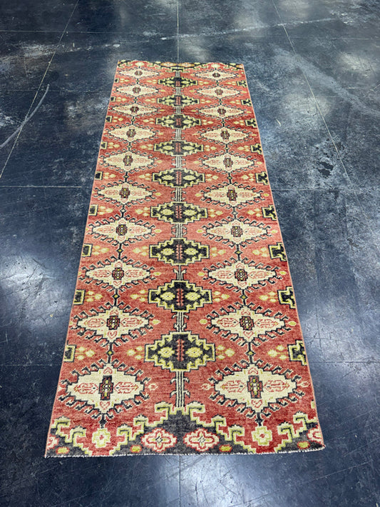 Turkish Vintage Runner Rug 3' x 8'4'' #24868