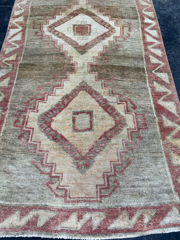 Turkish Vintage Runner Rug 3'2'' x 9' #24869