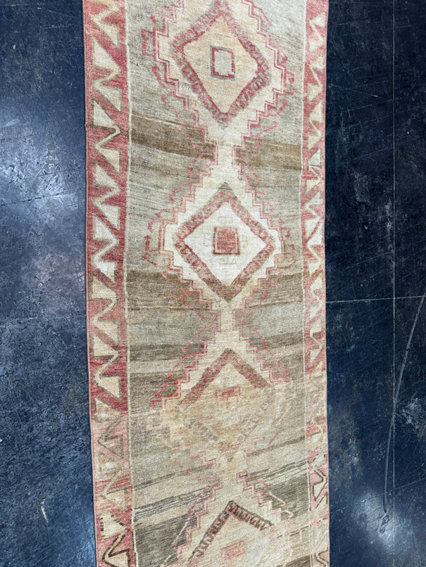 Turkish Vintage Runner Rug 3'2'' x 9' #24869