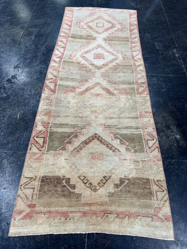 Turkish Vintage Runner Rug 3'2'' x 9' #24869