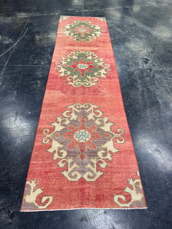 Turkish Vintage Runner Rug 2'8'' x 9'10'' #24866