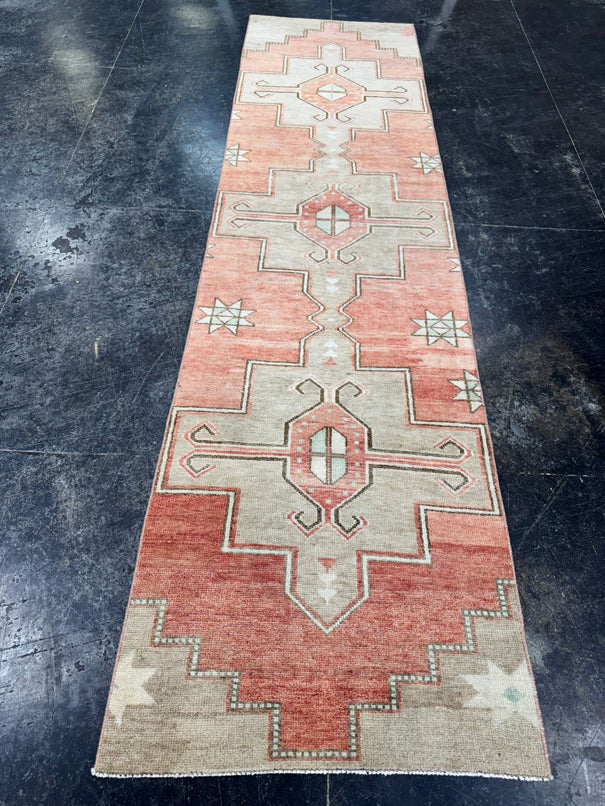 Turkish Vintage Runner Rug 2'5'' x 9'10'' #24864