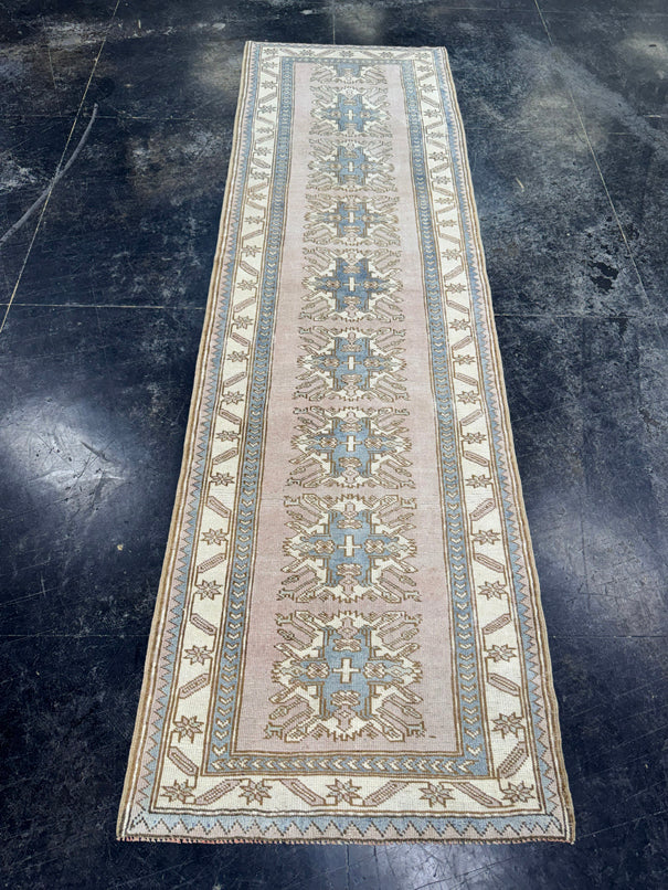 Turkish Vintage Runner Rug 2'8'' x 9' #24865