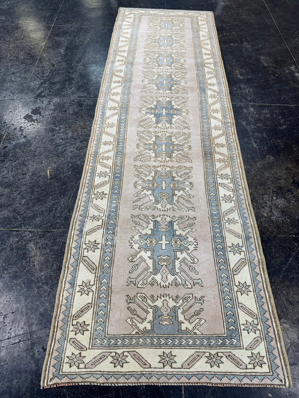 Turkish Vintage Runner Rug 2'8'' x 9' #24865