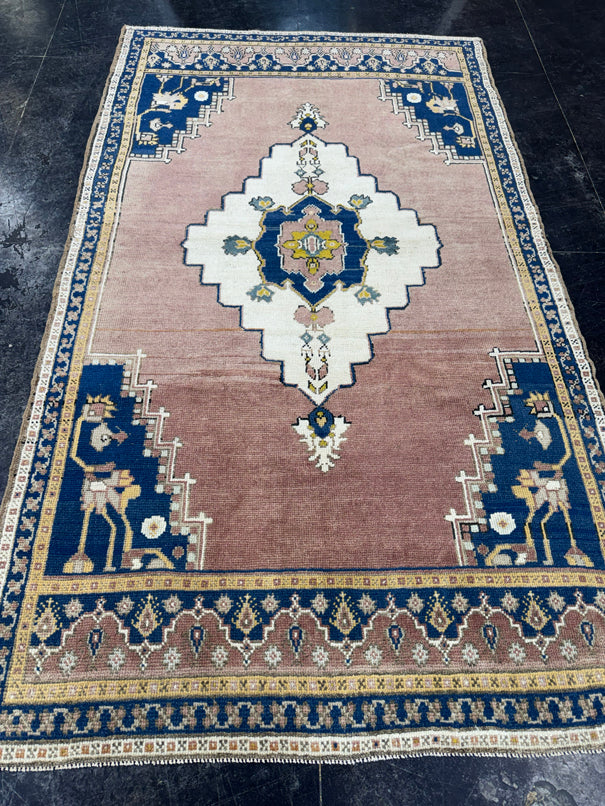 Turkish Vintage Rug 4'6'' x 7'10'' #24862