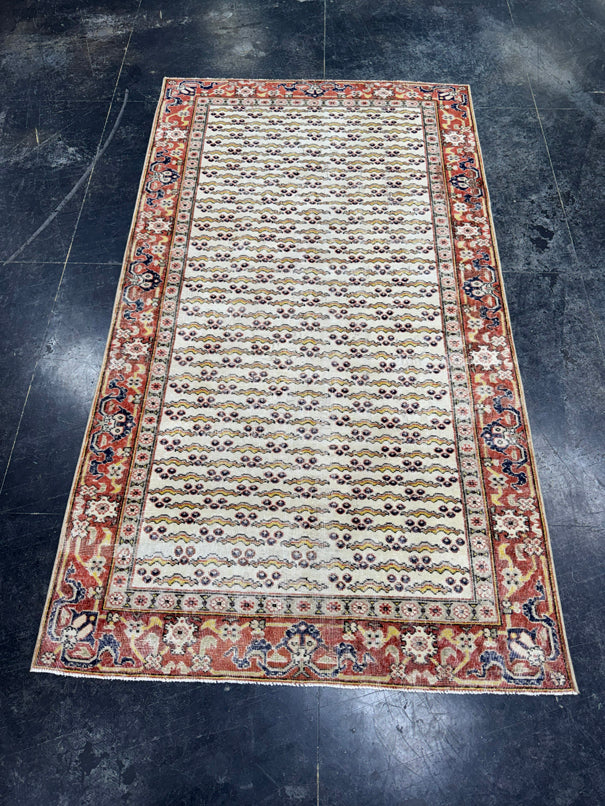 Turkish Vintage Rug 4'5'' x 7'11'' #24863