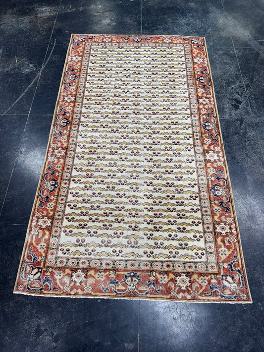Turkish Vintage Rug 4'5'' x 7'11'' #24863
