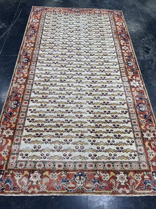 Turkish Vintage Rug 4'5'' x 7'11'' #24863