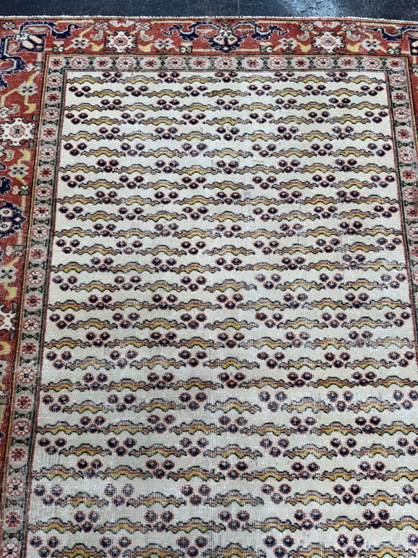 Turkish Vintage Rug 4'5'' x 7'11'' #24863