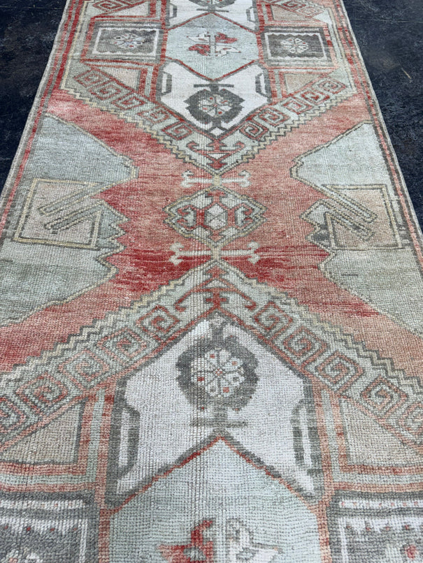 Turkish Vintage Runner Rug 3'2'' x 10'2'' #24861