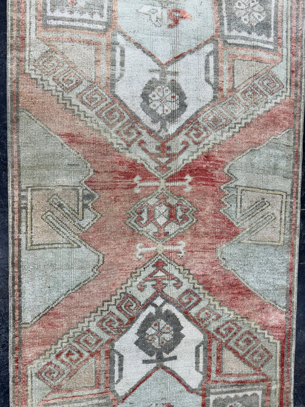 Turkish Vintage Runner Rug 3'2'' x 10'2'' #24861