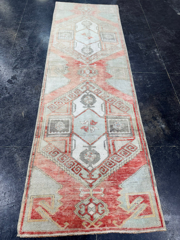 Turkish Vintage Runner Rug 3'2'' x 10'2'' #24861
