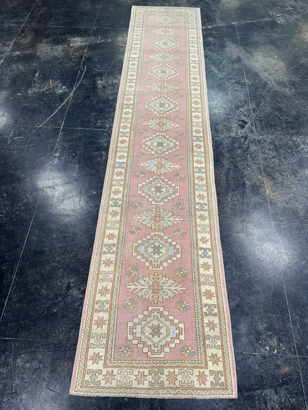Turkish Vintage Runner Rug 3' x 14'10'' #24856