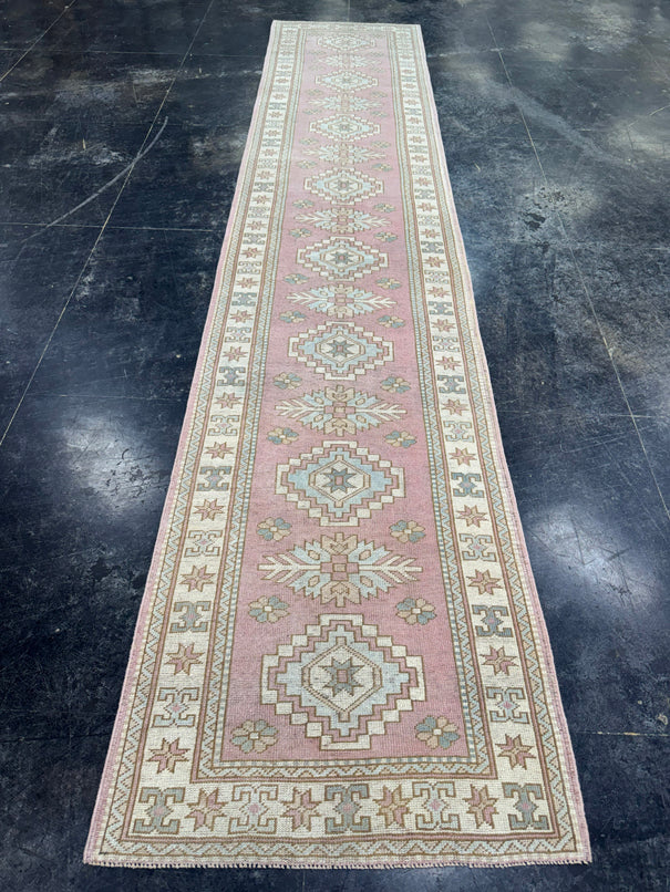 Turkish Vintage Runner Rug 3' x 14'10'' #24856