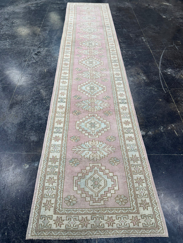 Turkish Vintage Runner Rug 3' x 14'10'' #24856