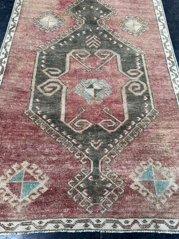 Turkish Vintage Runner Rug 3' x 13'6'' #24857