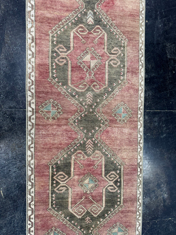 Turkish Vintage Runner Rug 3' x 13'6'' #24857