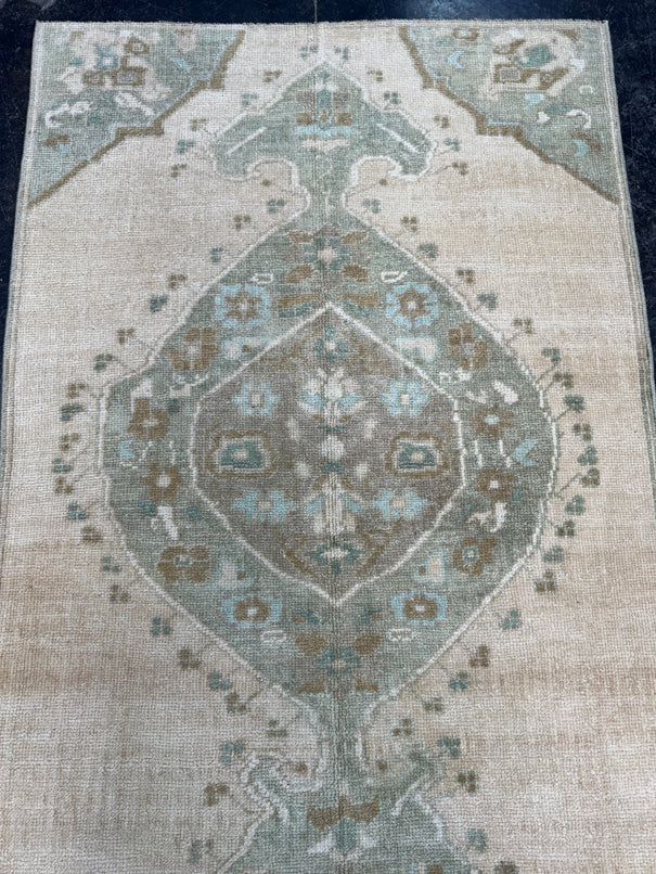 Turkish Vintage Runner Rug 3'2'' x 9'7'' #24853