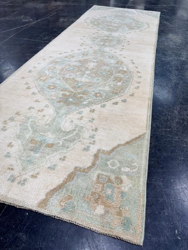 Turkish Vintage Runner Rug 3'2'' x 9'7'' #24853