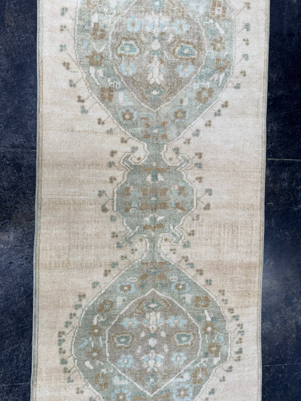 Turkish Vintage Runner Rug 3'2'' x 9'7'' #24853