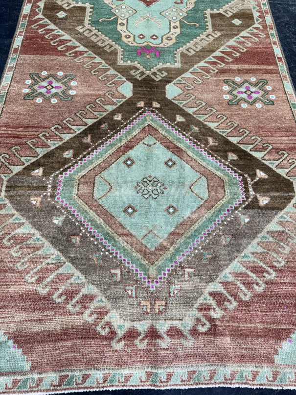 Turkish Vintage Runner Rug 3'2'' x 9'8'' #24854