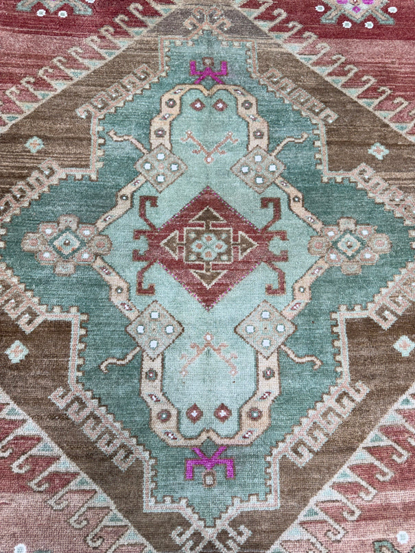 Turkish Vintage Runner Rug 3'2'' x 9'8'' #24854